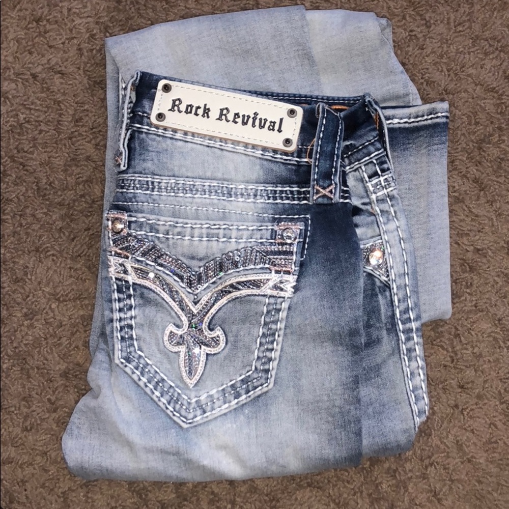 Light blue denim jeans
